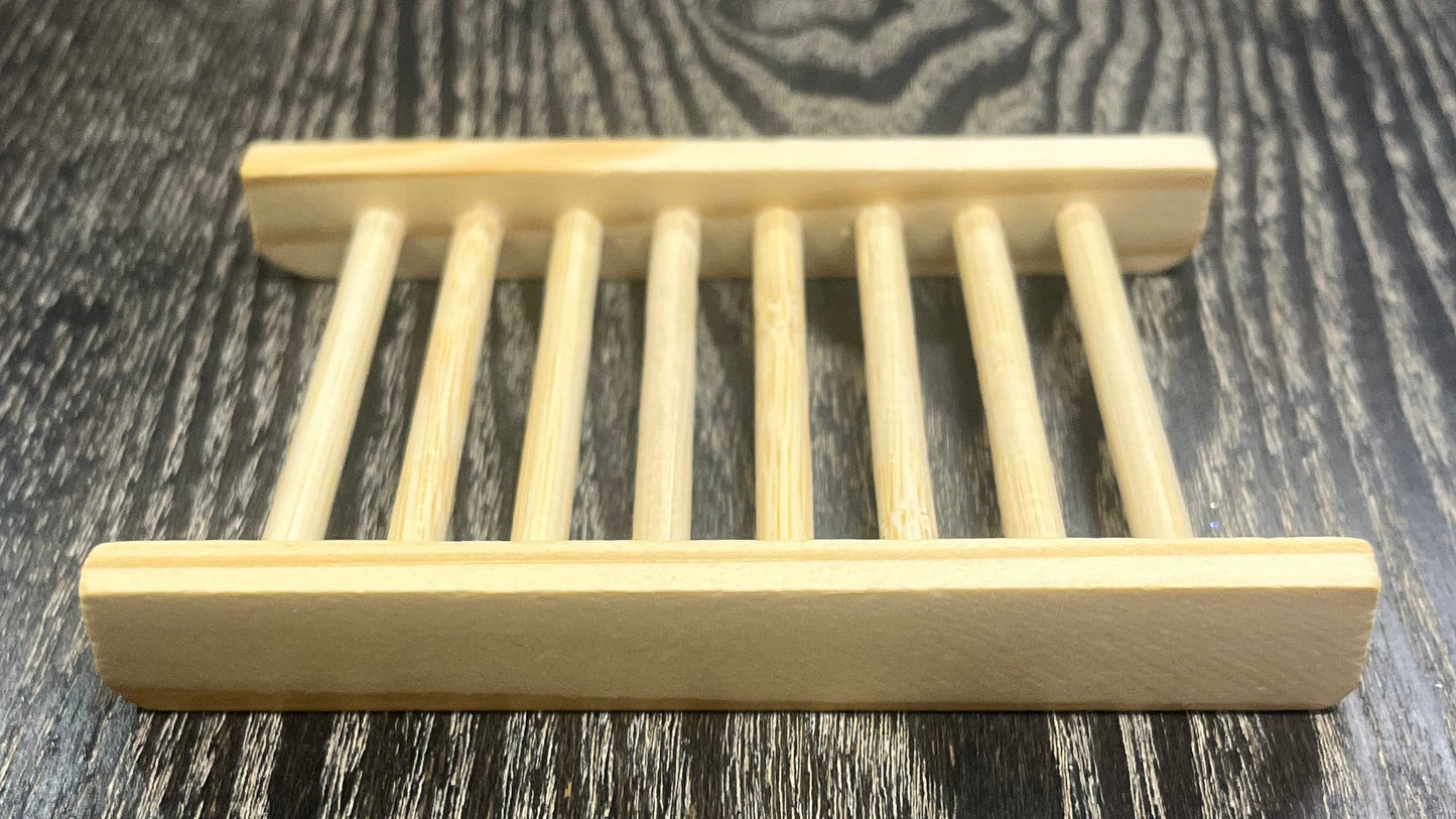 Wooden soap holder. 