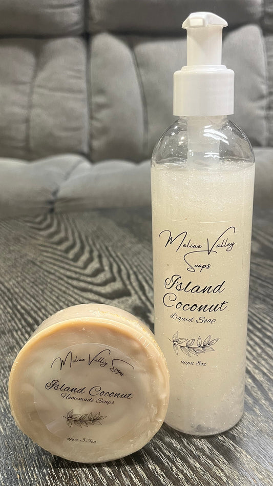 A set of beauty products, including a bottle and a bar on a textured surface.